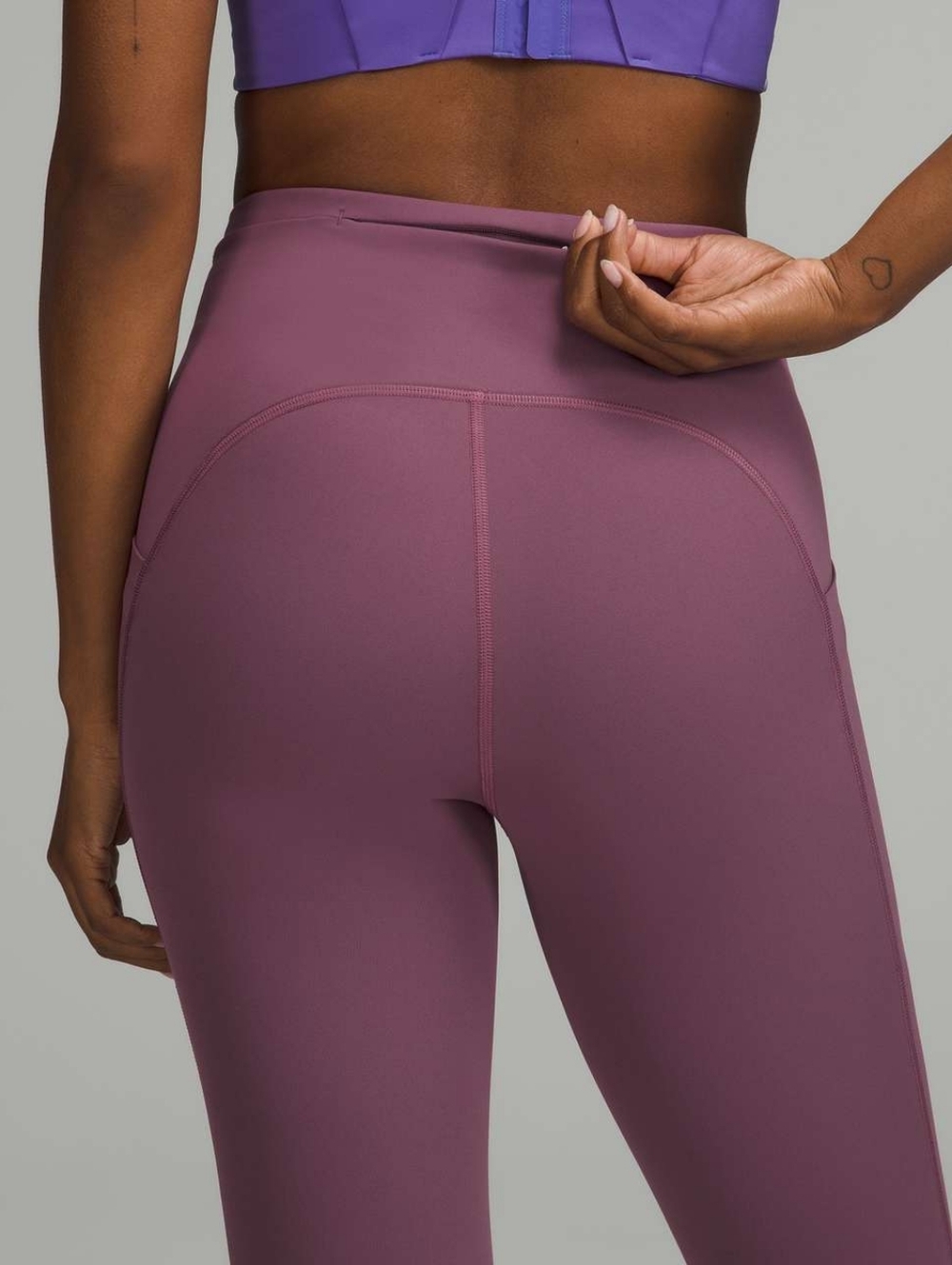 Lululemon Swift Speed High-Rise Crop 21" Vintage Plum - Picture 4 of 13